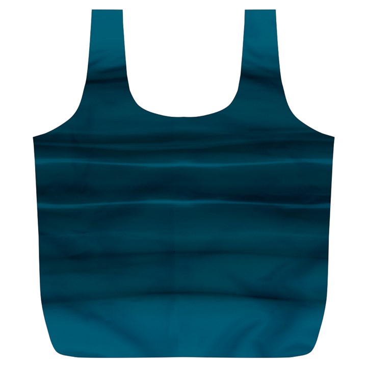 Teal Blue Ombre Full Print Recycle Bag (XL)