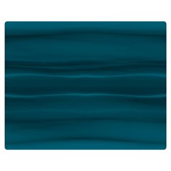 Teal Blue Ombre Double Sided Flano Blanket (medium)  by SpinnyChairDesigns