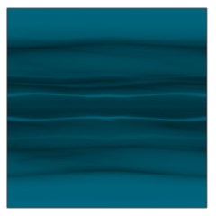 Teal Blue Ombre Large Satin Scarf (square) by SpinnyChairDesigns