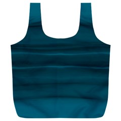 Teal Blue Ombre Full Print Recycle Bag (xxxl) by SpinnyChairDesigns