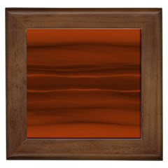 Cinnamon And Rust Ombre Framed Tile by SpinnyChairDesigns