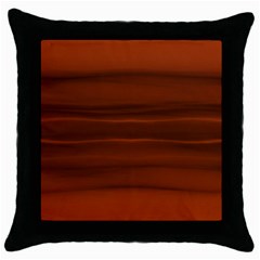 Cinnamon And Rust Ombre Throw Pillow Case (black) by SpinnyChairDesigns