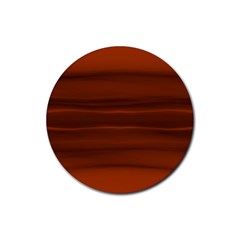 Cinnamon And Rust Ombre Rubber Coaster (round)  by SpinnyChairDesigns