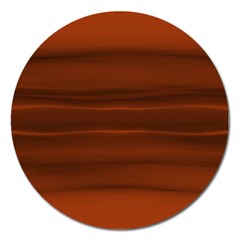 Cinnamon And Rust Ombre Magnet 5  (round) by SpinnyChairDesigns