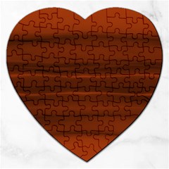 Cinnamon And Rust Ombre Jigsaw Puzzle (heart) by SpinnyChairDesigns