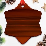 Cinnamon and Rust Ombre Snowflake Ornament (Two Sides) Back