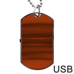 Cinnamon And Rust Ombre Dog Tag Usb Flash (two Sides) by SpinnyChairDesigns