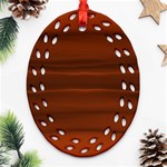 Cinnamon and Rust Ombre Oval Filigree Ornament (Two Sides) Front