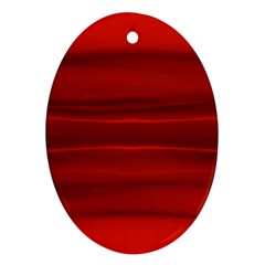 Scarlet Red Ombre Ornament (oval) by SpinnyChairDesigns