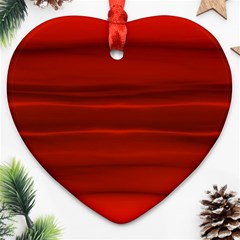 Scarlet Red Ombre Ornament (heart) by SpinnyChairDesigns