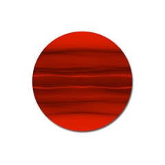 Scarlet Red Ombre Magnet 3  (round) by SpinnyChairDesigns