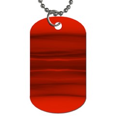 Scarlet Red Ombre Dog Tag (two Sides) by SpinnyChairDesigns