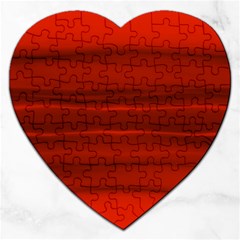 Scarlet Red Ombre Jigsaw Puzzle (heart) by SpinnyChairDesigns