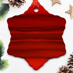 Scarlet Red Ombre Ornament (snowflake) by SpinnyChairDesigns