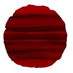 Scarlet Red Ombre Large 18  Premium Round Cushions by SpinnyChairDesigns