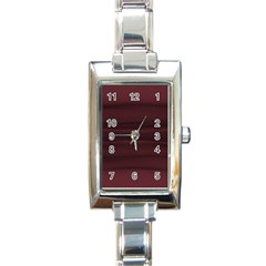 Burgundy Wine Ombre Rectangle Italian Charm Watch by SpinnyChairDesigns