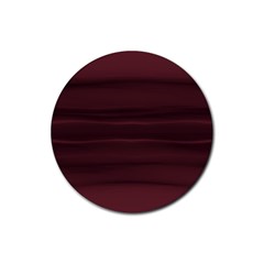 Burgundy Wine Ombre Rubber Coaster (round)  by SpinnyChairDesigns