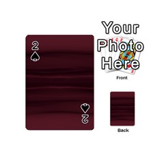 Burgundy Wine Ombre Playing Cards 54 Designs (mini) by SpinnyChairDesigns