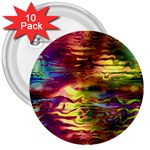 Electric Tie Dye Colors 3  Buttons (10 pack)  Front