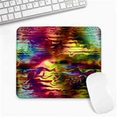 Electric Tie Dye Colors Large Mousepads by SpinnyChairDesigns