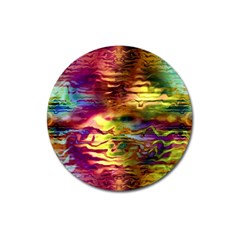 Electric Tie Dye Colors Magnet 3  (round) by SpinnyChairDesigns