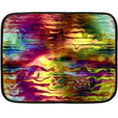 Electric Tie Dye Colors Fleece Blanket (mini) by SpinnyChairDesigns