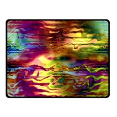 Electric Tie Dye Colors Fleece Blanket (small) by SpinnyChairDesigns