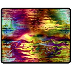 Electric Tie Dye Colors Double Sided Fleece Blanket (medium)  by SpinnyChairDesigns