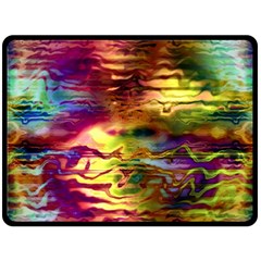 Electric Tie Dye Colors Double Sided Fleece Blanket (large)  by SpinnyChairDesigns