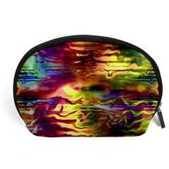 Electric Tie Dye Colors Accessory Pouch (large) by SpinnyChairDesigns