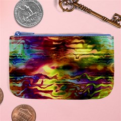 Electric Tie Dye Colors Large Coin Purse by SpinnyChairDesigns