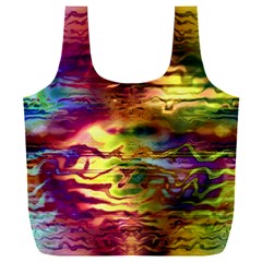 Electric Tie Dye Colors Full Print Recycle Bag (xxl) by SpinnyChairDesigns