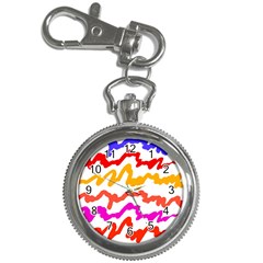 Multicolored Scribble Abstract Pattern Key Chain Watches by dflcprintsclothing