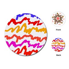 Multicolored Scribble Abstract Pattern Playing Cards Single Design (round) by dflcprintsclothing