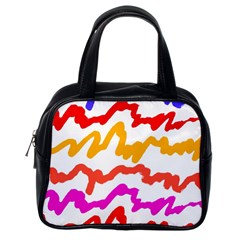 Multicolored Scribble Abstract Pattern Classic Handbag (one Side) by dflcprintsclothing