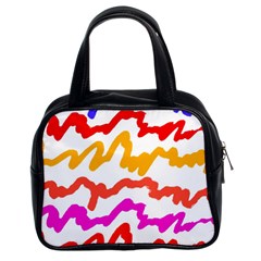 Multicolored Scribble Abstract Pattern Classic Handbag (two Sides) by dflcprintsclothing