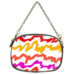 Multicolored Scribble Abstract Pattern Chain Purse (two Sides)