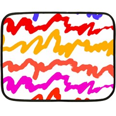 Multicolored Scribble Abstract Pattern Double Sided Fleece Blanket (mini)  by dflcprintsclothing