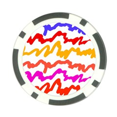 Multicolored Scribble Abstract Pattern Poker Chip Card Guard (10 Pack) by dflcprintsclothing