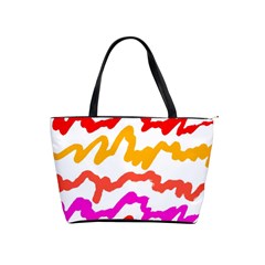 Multicolored Scribble Abstract Pattern Classic Shoulder Handbag by dflcprintsclothing