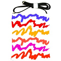 Multicolored Scribble Abstract Pattern Shoulder Sling Bag