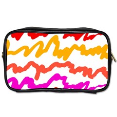 Multicolored Scribble Abstract Pattern Toiletries Bag (one Side) by dflcprintsclothing