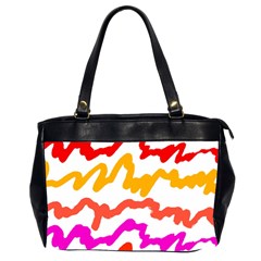 Multicolored Scribble Abstract Pattern Oversize Office Handbag (2 Sides) by dflcprintsclothing