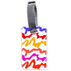 Multicolored Scribble Abstract Pattern Luggage Tag (two Sides) by dflcprintsclothing