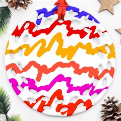 Multicolored Scribble Abstract Pattern Ornament (round Filigree)