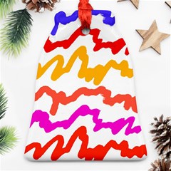 Multicolored Scribble Abstract Pattern Ornament (bell) by dflcprintsclothing