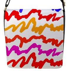 Multicolored Scribble Abstract Pattern Flap Closure Messenger Bag (s) by dflcprintsclothing