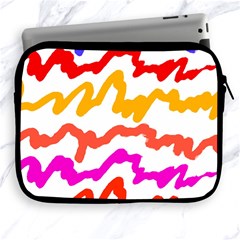 Multicolored Scribble Abstract Pattern Apple Ipad 2/3/4 Zipper Cases by dflcprintsclothing