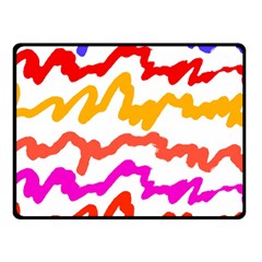 Multicolored Scribble Abstract Pattern Double Sided Fleece Blanket (small)  by dflcprintsclothing