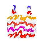 Multicolored Scribble Abstract Pattern Full Print Recycle Bag (M) Back